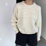 Women Winter Knitted Sweater Crew Neck Thick Sweater Autumn and Winter Leisure Loose-Fitting Long Sleeve Sweater X3058
