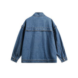 Unisex Jacket Retro Washed Denim Jacket Loose Denim Jacket