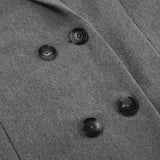 Women Trench Coat Autumn and Winter Gray Simple