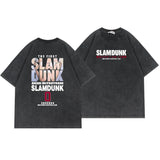 SLAM DUNK T-shirt anime old washed cotton short-sleeved top