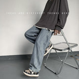 Men Jeans Autumn Hip Hop Loose Straight Retro