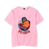 2024Funny Pochita Print T-shirt Summer Anime Pattern Print T