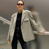 Women Trench Coat Autumn and Winter Suit Women's Loose Mid-Length Coat