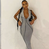 Women Dresses Spring Sexy V-neck Backless Dress