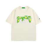 Men T Shirt Gothic Alphabet Graffiti Print Short Sleeve T-shirt