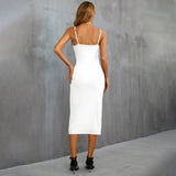 Women Dress Sexy V-neck Slim Fit Hip Bag Party Sling Dress