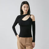 Women Sweater Knitwear Autumn Sexy Halter Shoulder-Baring Sweater