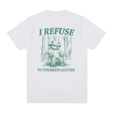 Gluten I Refuse To Tolerate  Meme Panda T Shirt Men