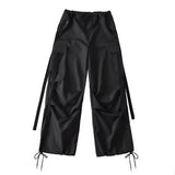 Women Sweatpants Multi-Pocket Elastic Ankle-Tied Dance Casual Pants Sweatpants