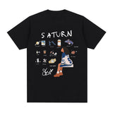 SZA Saturn T-shirts Men Women Fashion Hip Hop Harajuku T-shirt