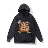 Men Hoodie Hip Hop Rap Character Printed Hoodie
