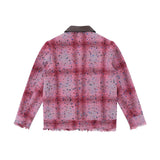 Women Jacket Loose PU Leather Collar Autumn and Winter Long Sleeve Coat