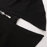 Women Jacket Metal Buckle Long Sleeve Thin Slim Fit Zipper Cardigan Outerwear