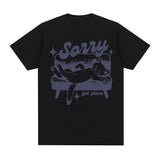 Sorry Got Plans Retro Graphic T Shirts Nostalgia Cat Tops