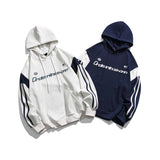 Unisex Hoodie Autumn Contrast Color Stripe Hooded Sweater