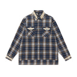 Unisex Jacket Fall Plaid Cardigan