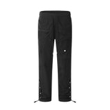 Men Sweatpants Tactical Pants Breasted Workwear Casual Pants Loose Zip Straight-Leg Pants Trousers