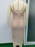 Women's Evening Gown Sexy Sling Retro Irregular Sequins Dress