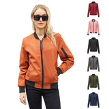 Women's Trench Coat Spring and Autumn Thin Flight Jacket Women's Casual Long Sleeve Coat Women's Loose Lapel Baseball Uniform