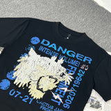 Mens T-shirts Travis Scott Cactus Jack X Fragment Design Letter Pattern Short Sleeves