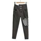 Women Pants Summer Sheath Ripped Jeans