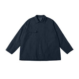 Unisex Jacket Vintage Workwear with Pocket Jacket Men Baggy Coat