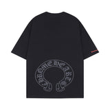CHH Chrome Heart T Shirts Chrome Hearts Sanskrit Horseshoe Pattern Short Sleeve T-Shirt