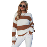 Women Knitted Sweater Autumn Middle East Clothing Pullover Loose round Neck Multicolor Sweater