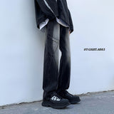 Men Jeans Gradient Jeans Straight-Leg Pants Casual Trousers