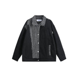 Unisex Jacket Houndstooth Coat Men and Women Loose Jacket