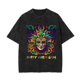 Mardi Gras Washed Old Vintage Short Sleeve T-Shirt