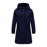 Women Trench Coat Autumn and Winter Waterproof Anorak Women's Casual Long Coat
