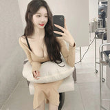 Women Dresses V-neck Long-Sleeve Dress Sheath Dress
