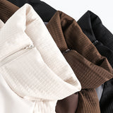 Unisex Winter Cotton Coat Stand-up Collar Cotton-Padded Clothes Couple Warm Cotton Jacket