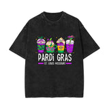 Washed and old retro short-sleeved T-shirt