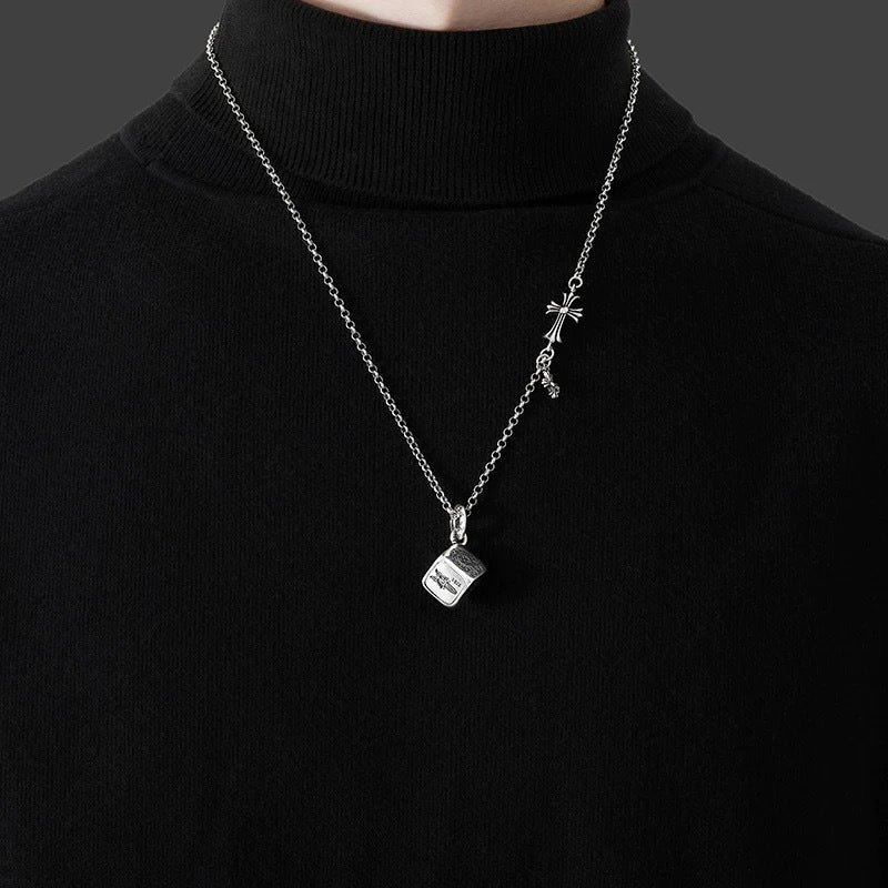 Chrome Hearts Necklace Vintage Square Dice Men's and Women's Pendants