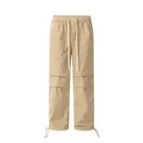 Men Sweatpants Casual Trousers Men's Loose Cargo Pleated Straight-Leg Pants