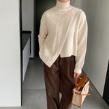 Women Winter Knitted Sweater Turtleneck Thick Sweater Autumn Winter Coat 8t3123