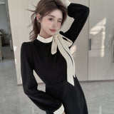 Women Dresses Bow Dress Autumn Dress