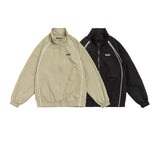 Unisex Jacket Autumn Embroidery Stand Collar Jacket Women's Clothing