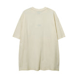 Men T Shirt Letter Foam Printed Couple Short Sleeve T-shirt Men and Women Oversize