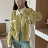 Women Knitwear Fall and Winter Lapels Sweater Female Loose Knitted Cardigan