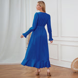 Women Date Dress V-neck Dress Formal Dress