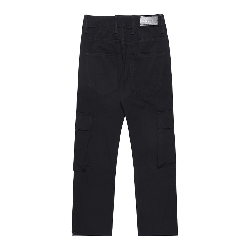Men Sweatpants Loose Multi-Pocket Workwear Casual Pants Straight Long Pants