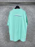 Mens T-shirts 20SS Paris B Home Wave Embroidery Short Sleeve T-Shirt