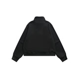 Unisex Jacket Vintage Jacket Loose Short Stand Collar Sports Jacket
