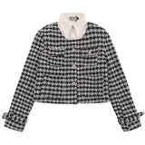 Women Jacket Lapel Loose Multicolor Casual Button Jacket Top