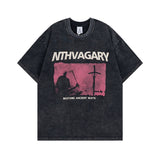 Men T Shirt Graffiti Loose Short Sleeve T-shirt