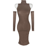 Women Dresses Turtleneck Sleeveless Dress Hip Skirt Skirt Sexy