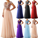 Robe Bridgerton V-neck Sequins Chiffon Stitching Evening Long Dress